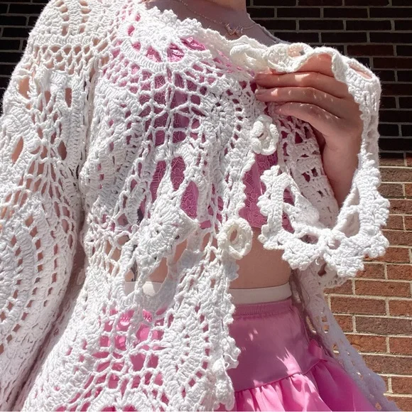 SOLD Crochet fairycore cardigan - Picture 4 of 15